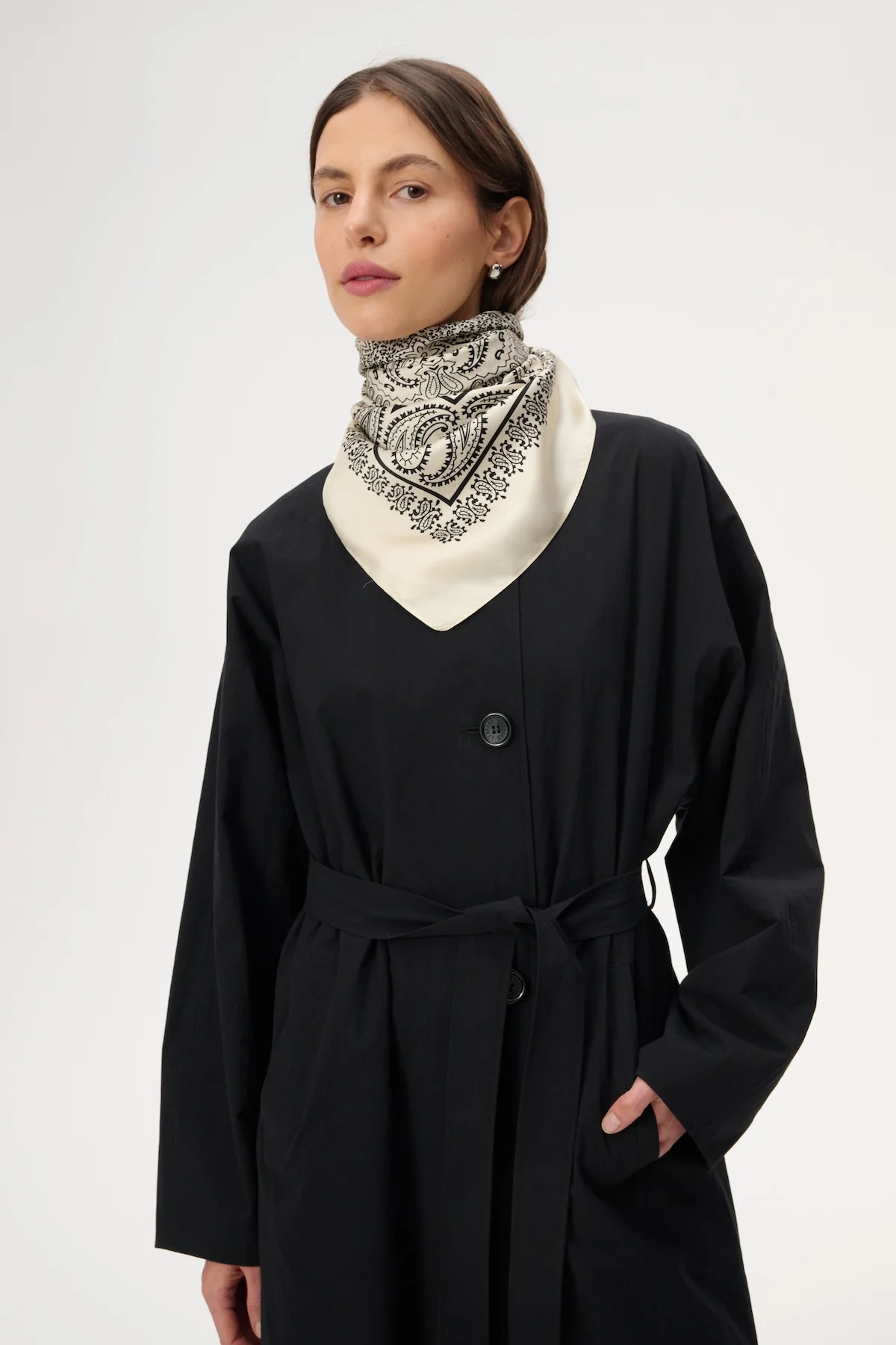 Bandana Jedwabna Ecru