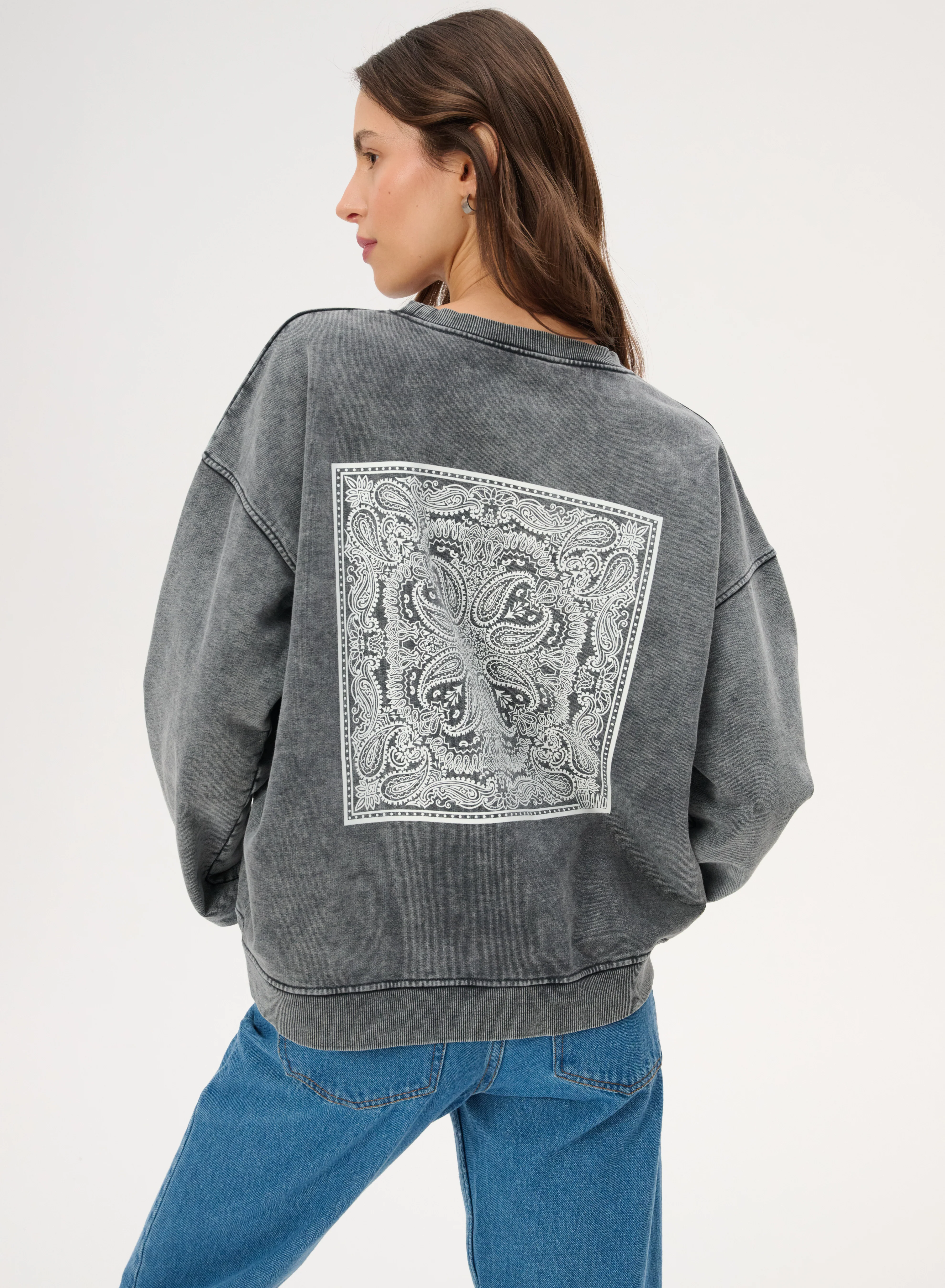 Bluza z bawełny z nadrukiem bandany - Ben - Image 7