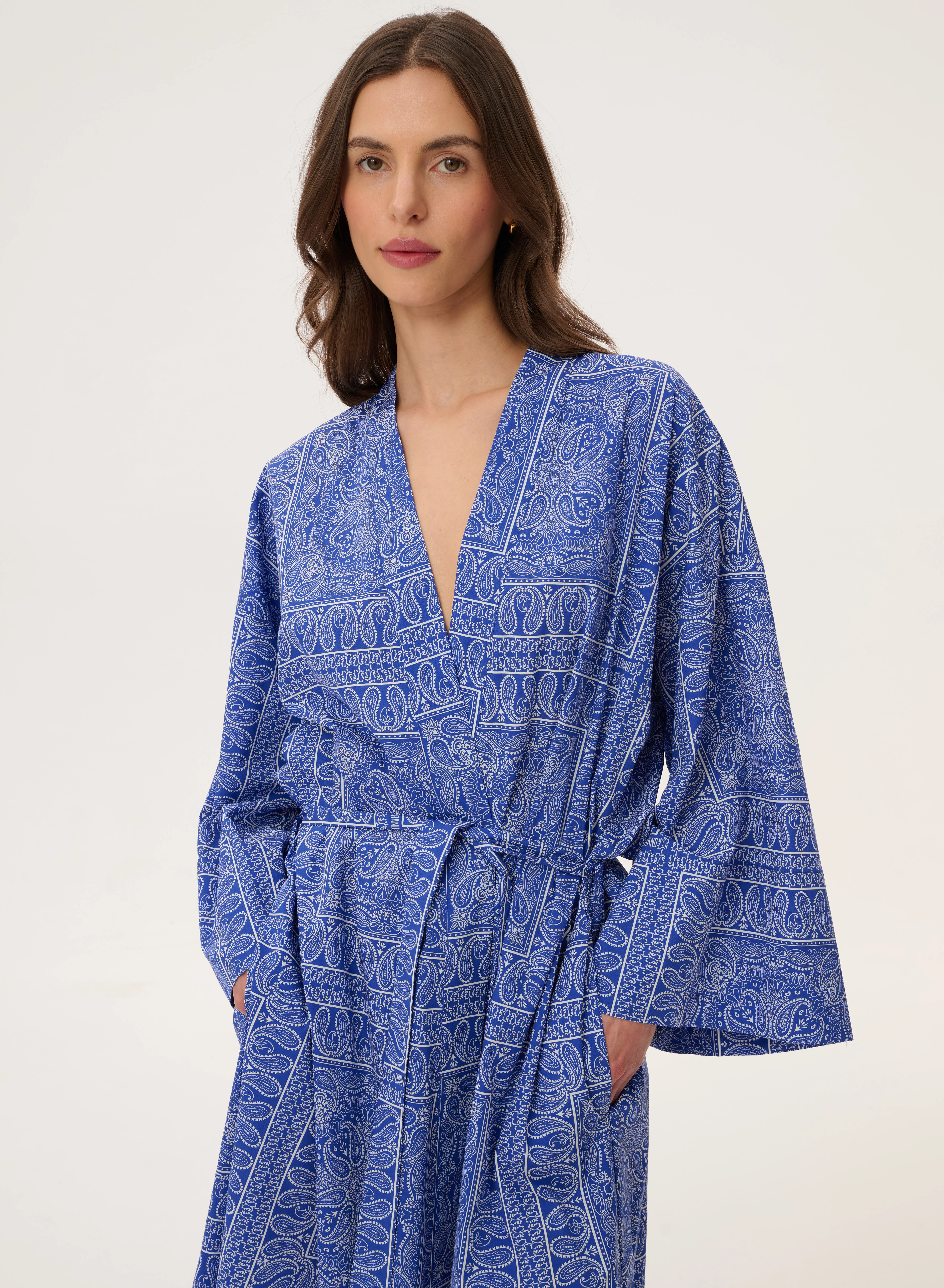 Kimono z bawełny we wzór bandany - Musolla - Image 3