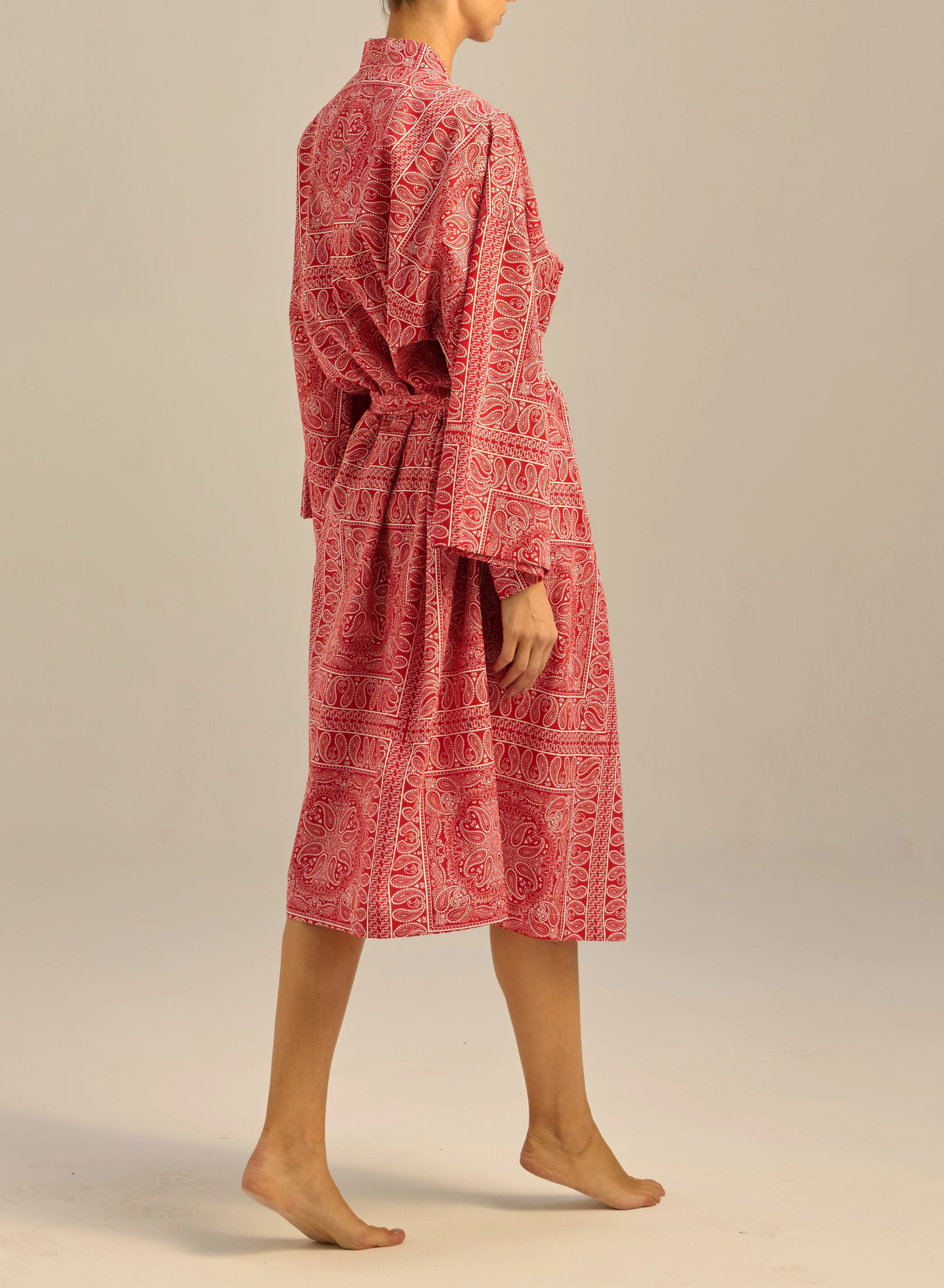 Kimono z bawełny we wzór bandany - Musolla - Image 3