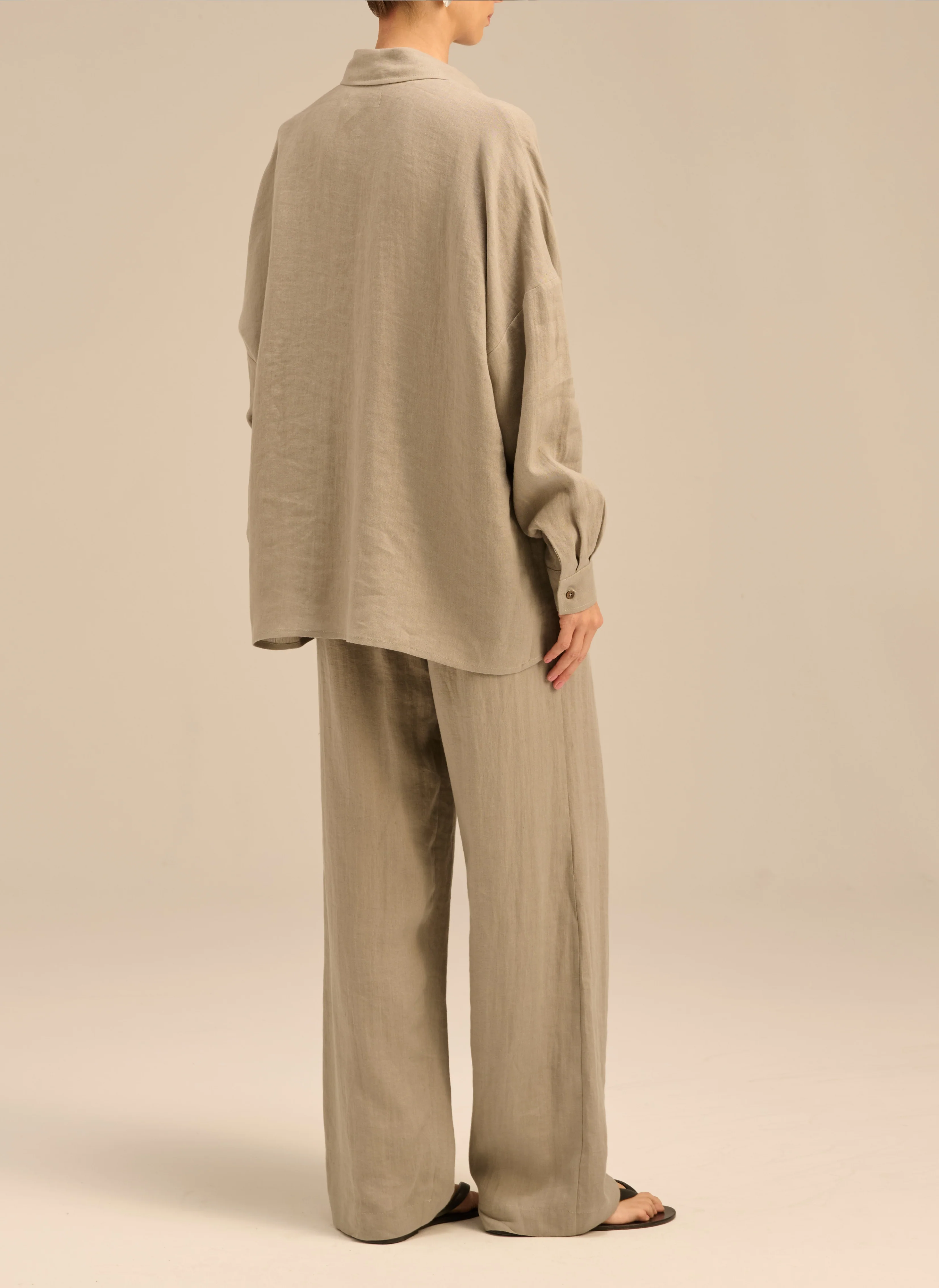Koszula Lniana Alessi Szara - Image 3