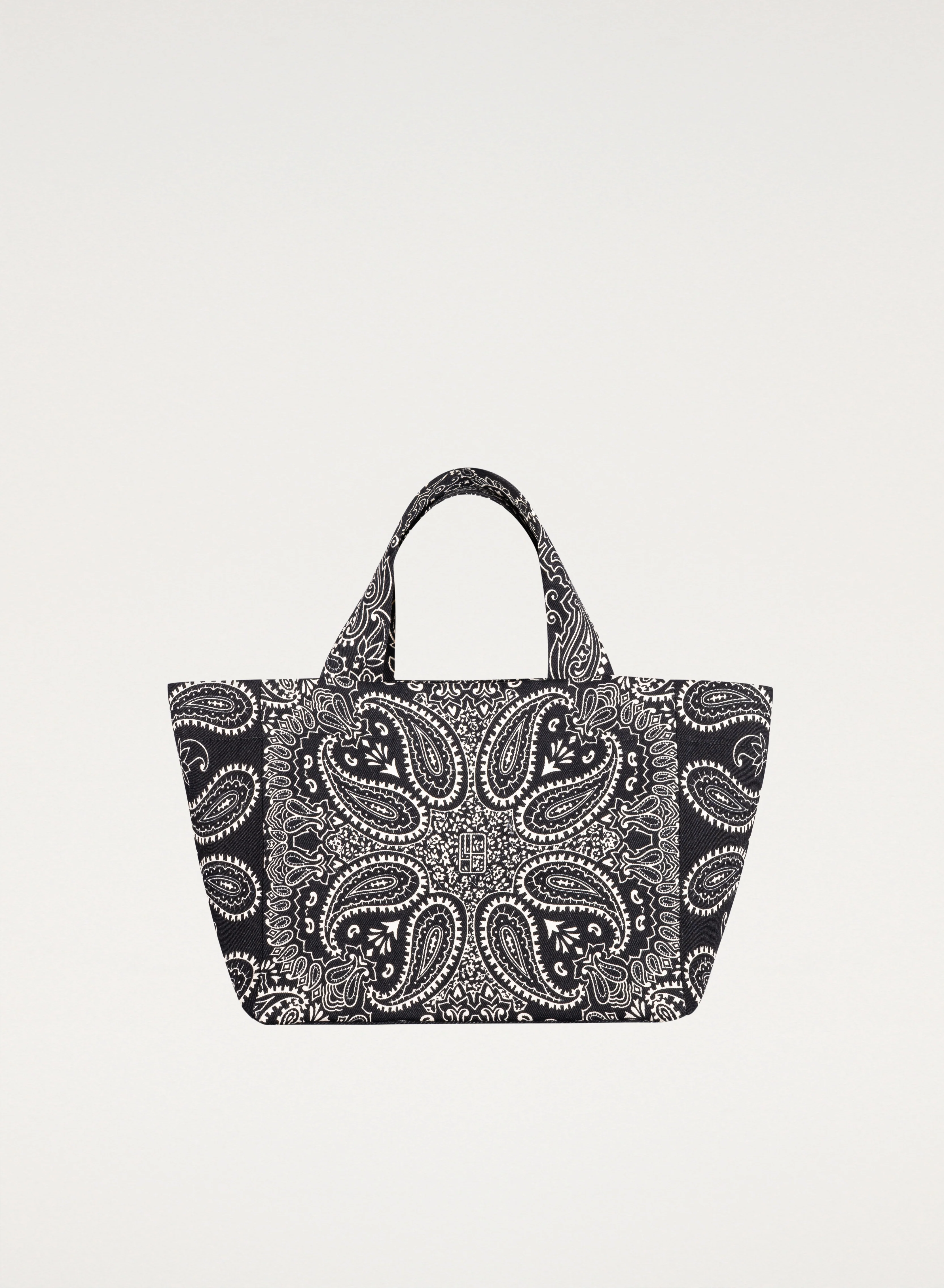 Torba mini typu shopper czarna z printem - Mia - Image 4