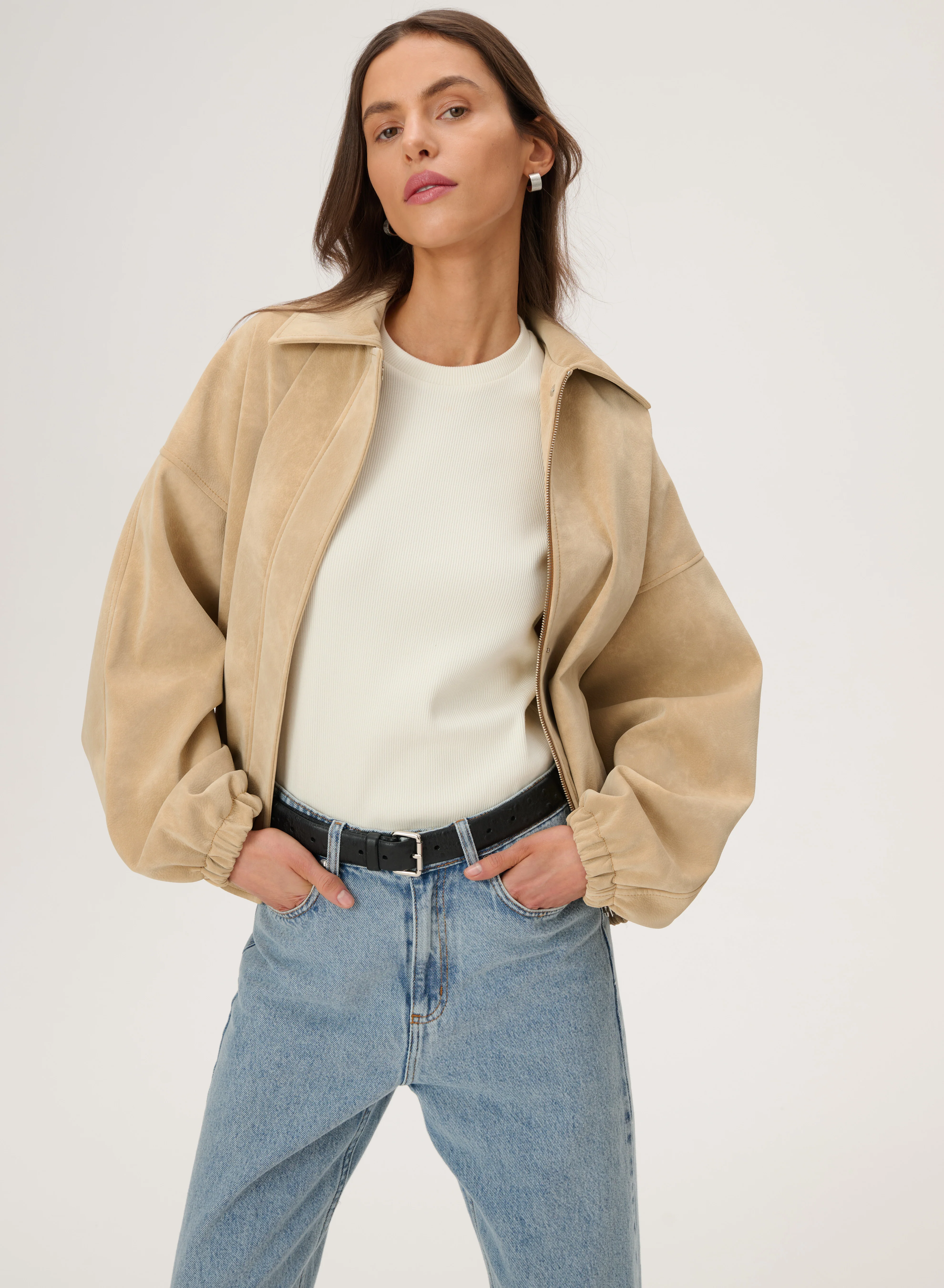 Kurtka z eco skóry - Claire - Image 6