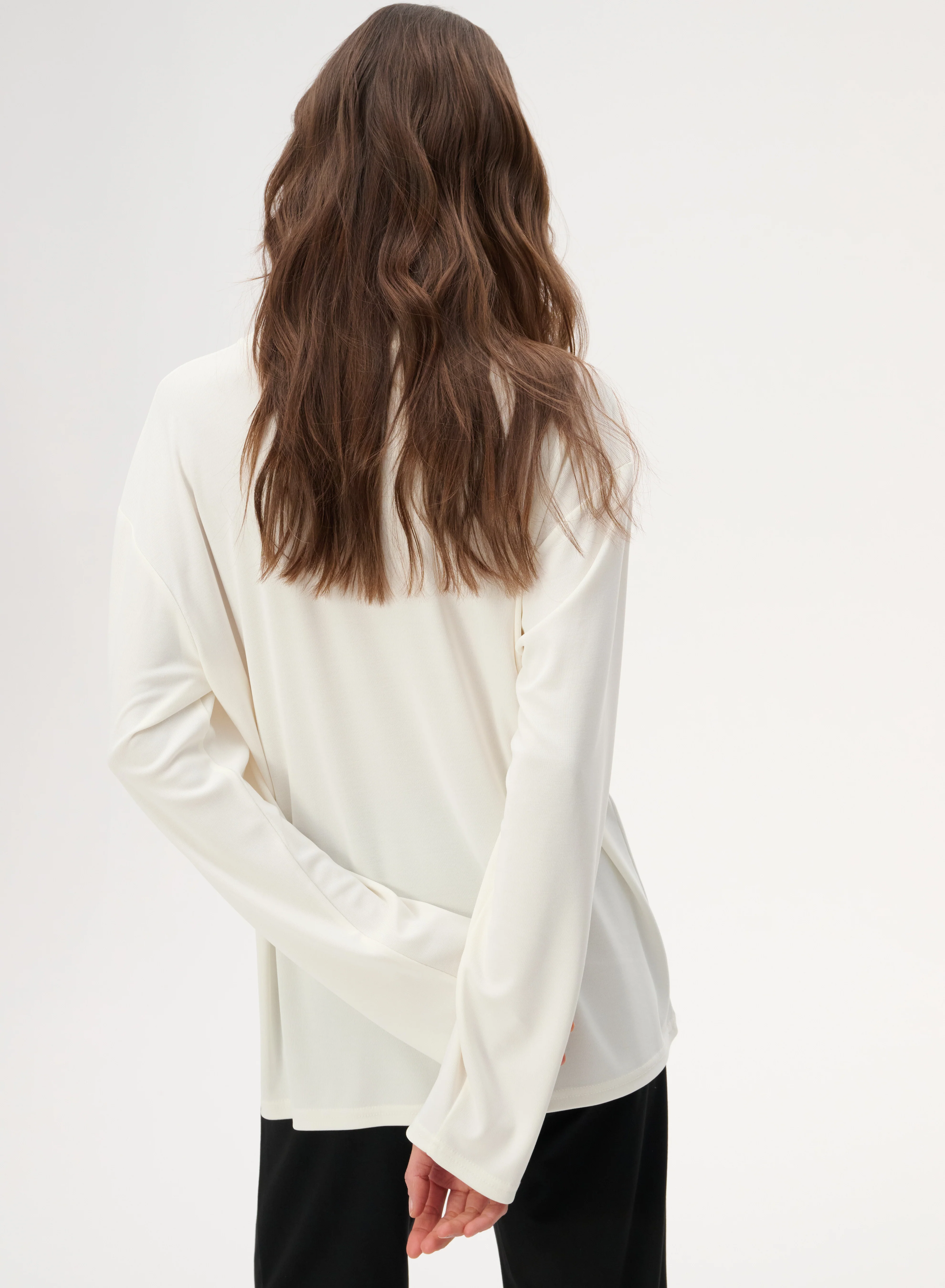 Longsleeve z delikatnej dzianiny w kolorze ecru - Anthony - Image 4