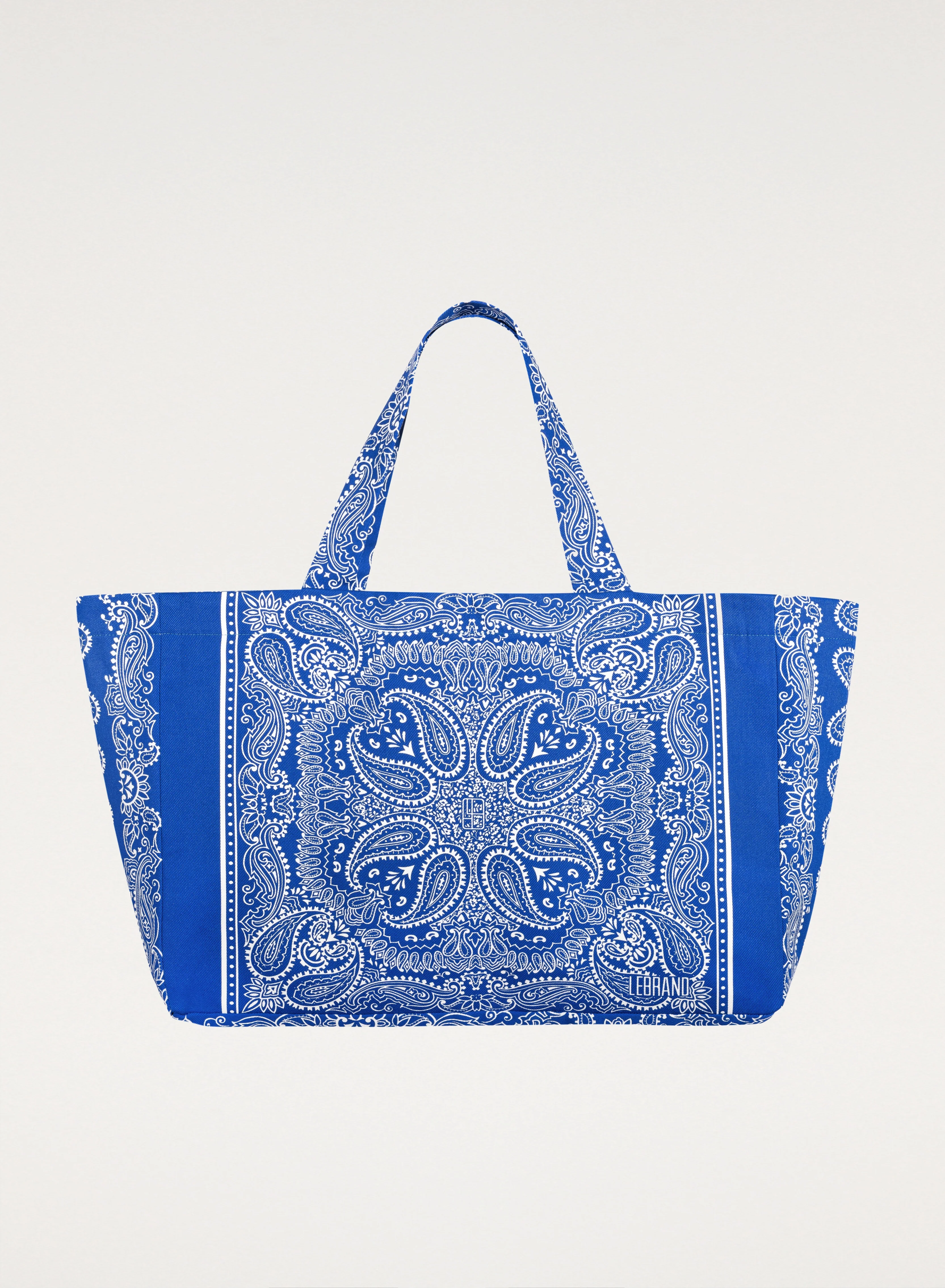 Torba typu shopper z bawełny w kolorze chabrowym - Capri - Image 4