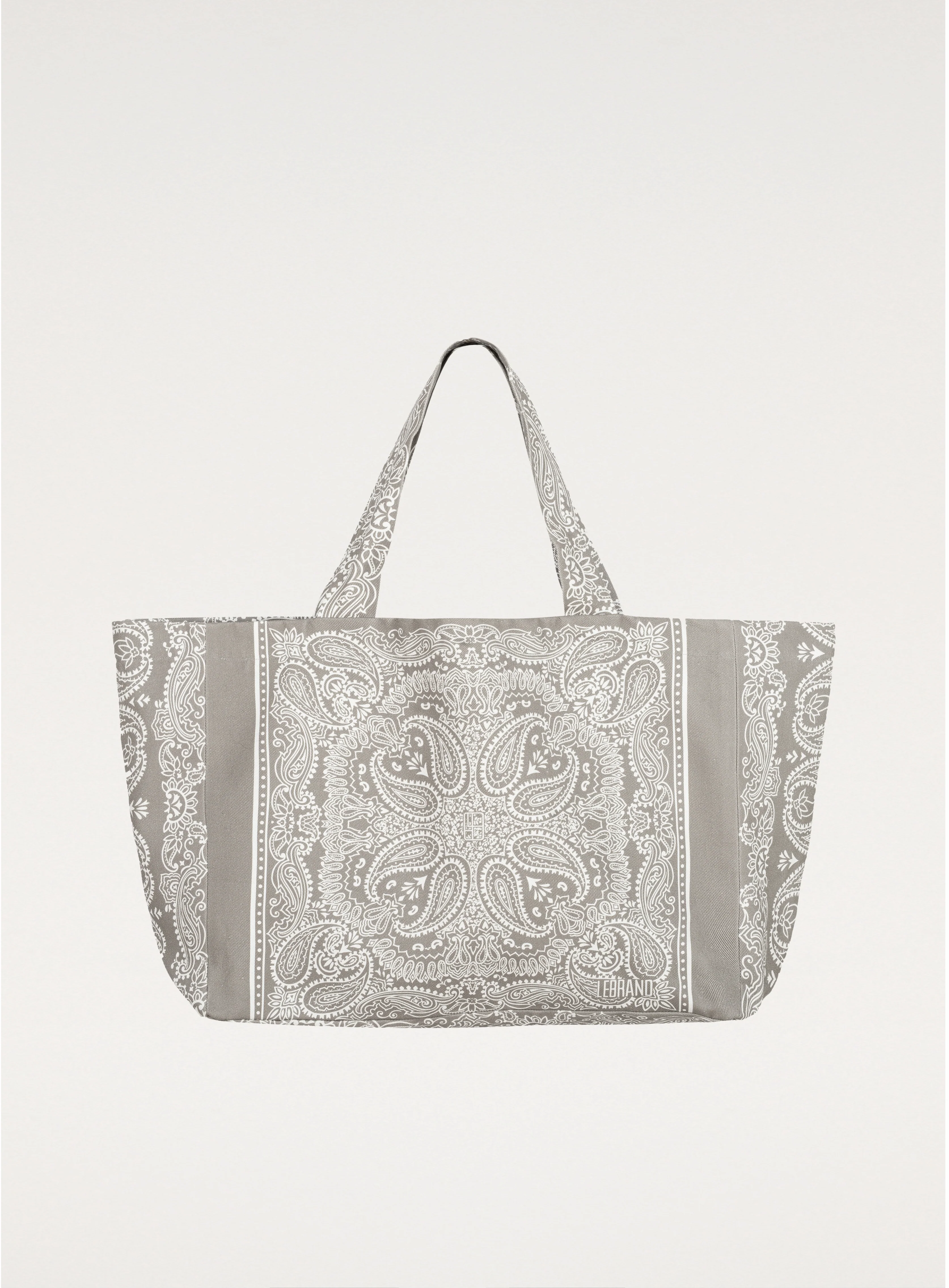 Torba typu shopper z bawełny w kolorze szarym - Capri - Image 5